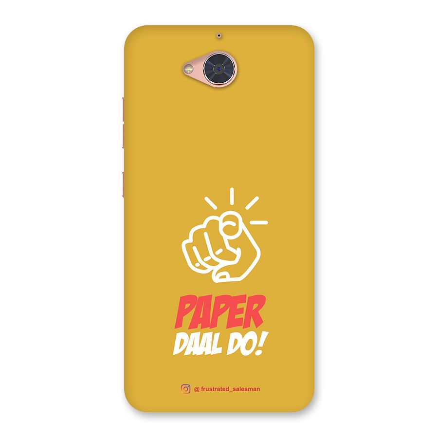 Paper Daal Do Mustard Yellow Back Case for Gionee S6 Pro