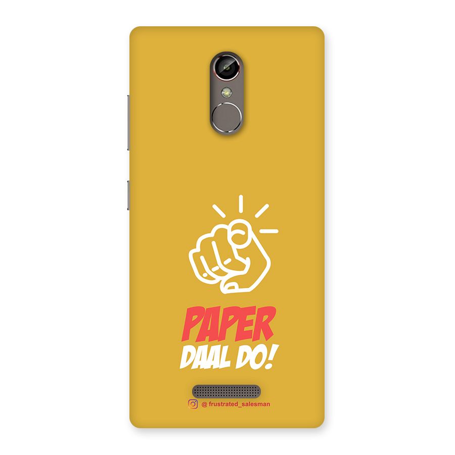 Paper Daal Do Mustard Yellow Back Case for Gionee S6s