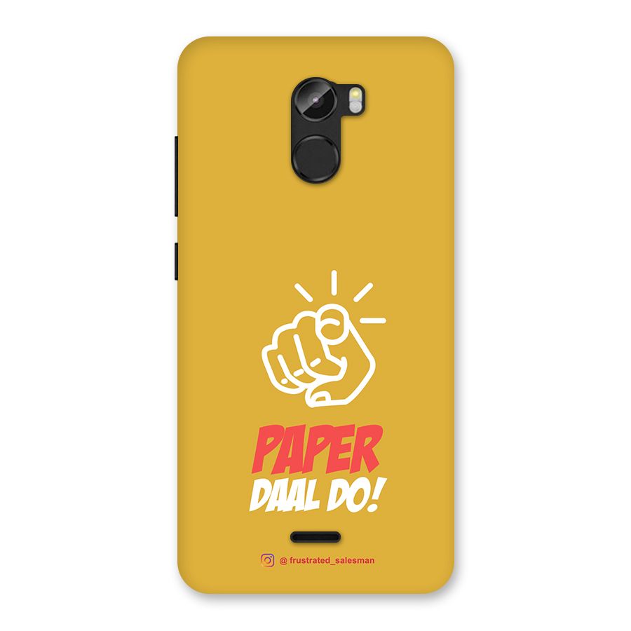 Paper Daal Do Mustard Yellow Back Case for Gionee X1