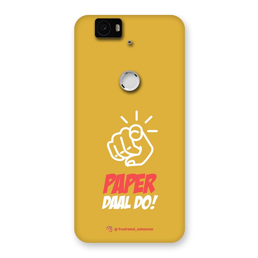 Paper Daal Do Mustard Yellow Back Case for Google Nexus-6P