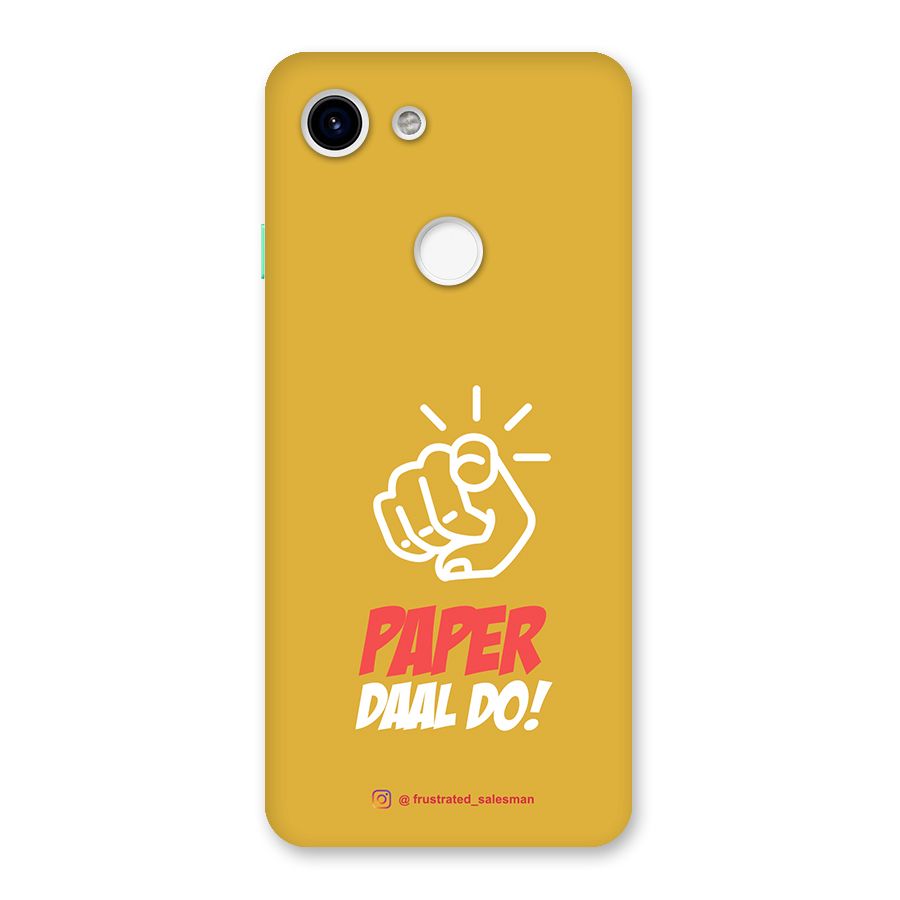 Paper Daal Do Mustard Yellow Back Case for Google Pixel 3