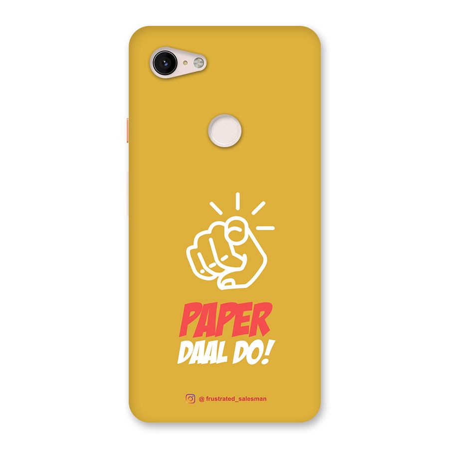 Paper Daal Do Mustard Yellow Back Case for Google Pixel 3 XL