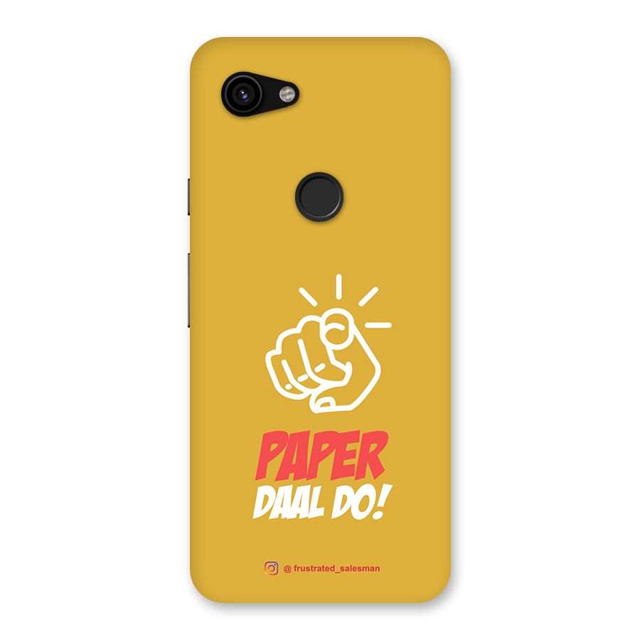 Paper Daal Do Mustard Yellow Back Case for Google Pixel 3a