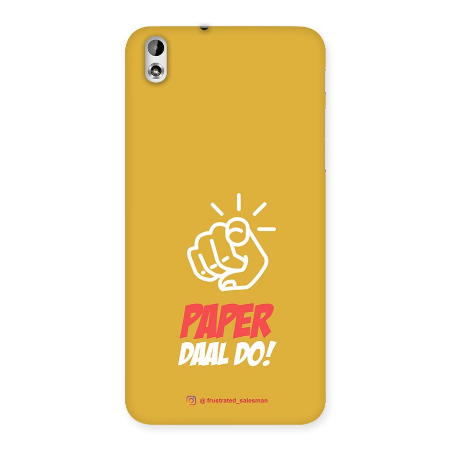 Paper Daal Do Mustard Yellow Back Case for HTC Desire 816g