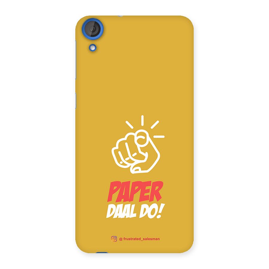 Paper Daal Do Mustard Yellow Back Case for HTC Desire 820