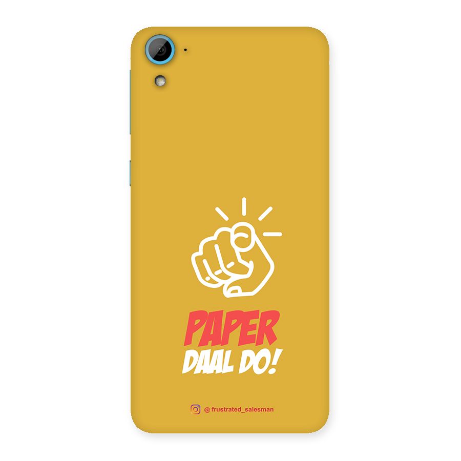 Paper Daal Do Mustard Yellow Back Case for HTC Desire 826