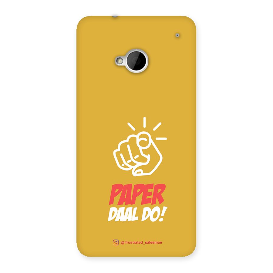 Paper Daal Do Mustard Yellow Back Case for HTC One M7