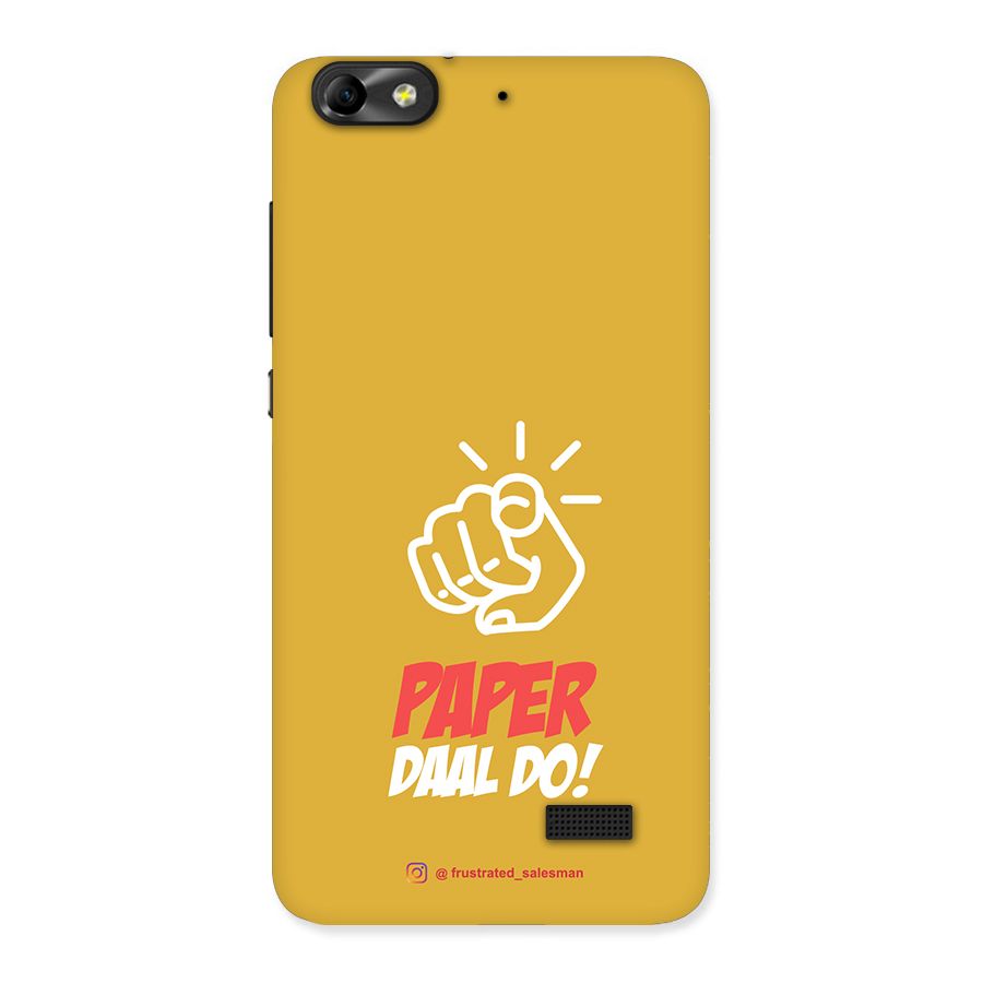 Paper Daal Do Mustard Yellow Back Case for Honor 4C