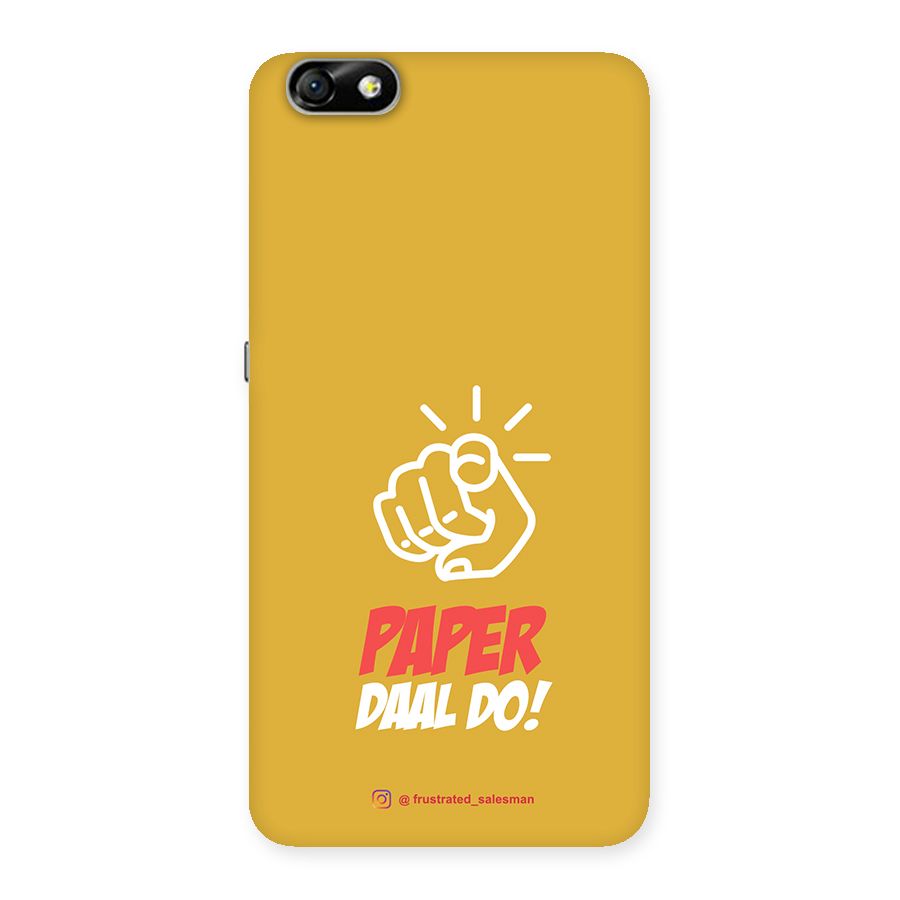 Paper Daal Do Mustard Yellow Back Case for Honor 4X