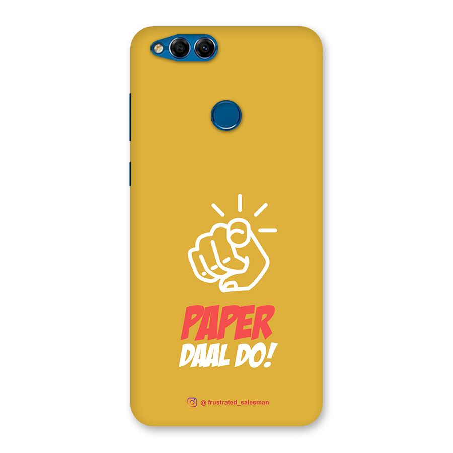 Paper Daal Do Mustard Yellow Back Case for Honor 7X