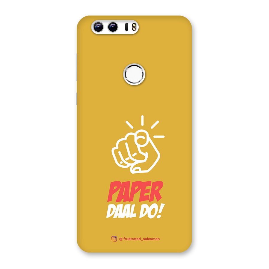 Paper Daal Do Mustard Yellow Back Case for Honor 8