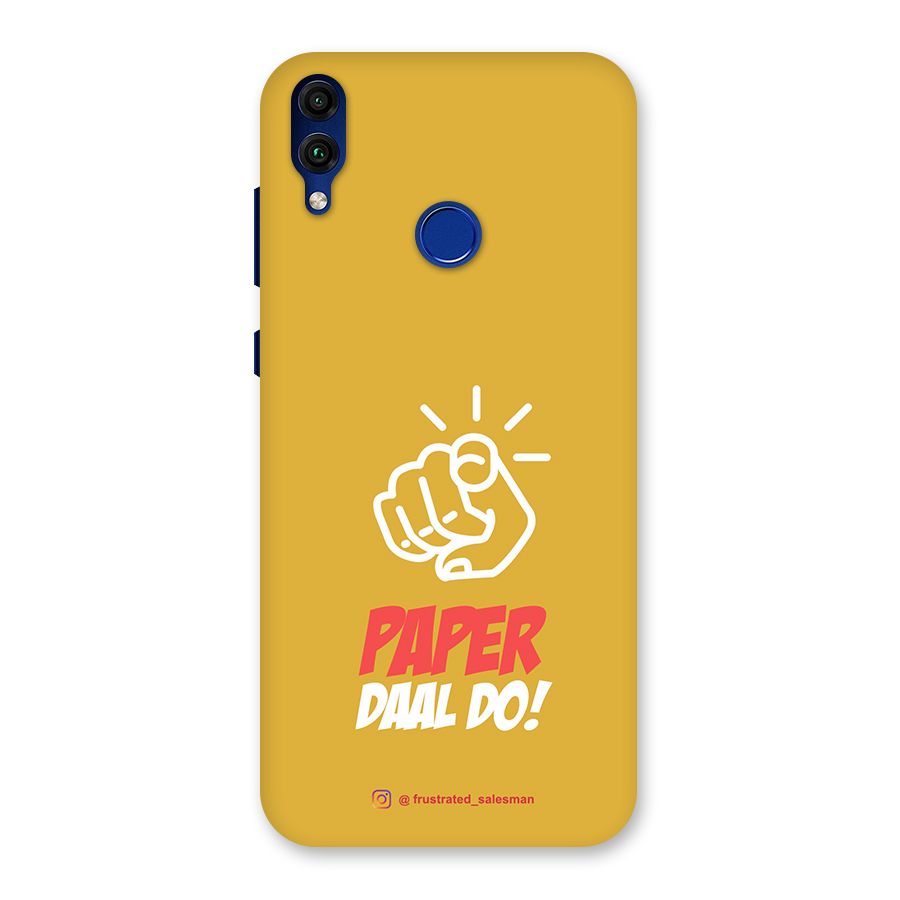 Paper Daal Do Mustard Yellow Back Case for Honor 8C