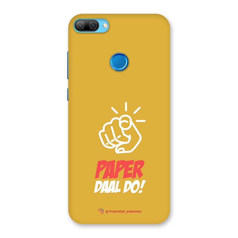 Paper Daal Do Mustard Yellow Back Case for Honor 9N