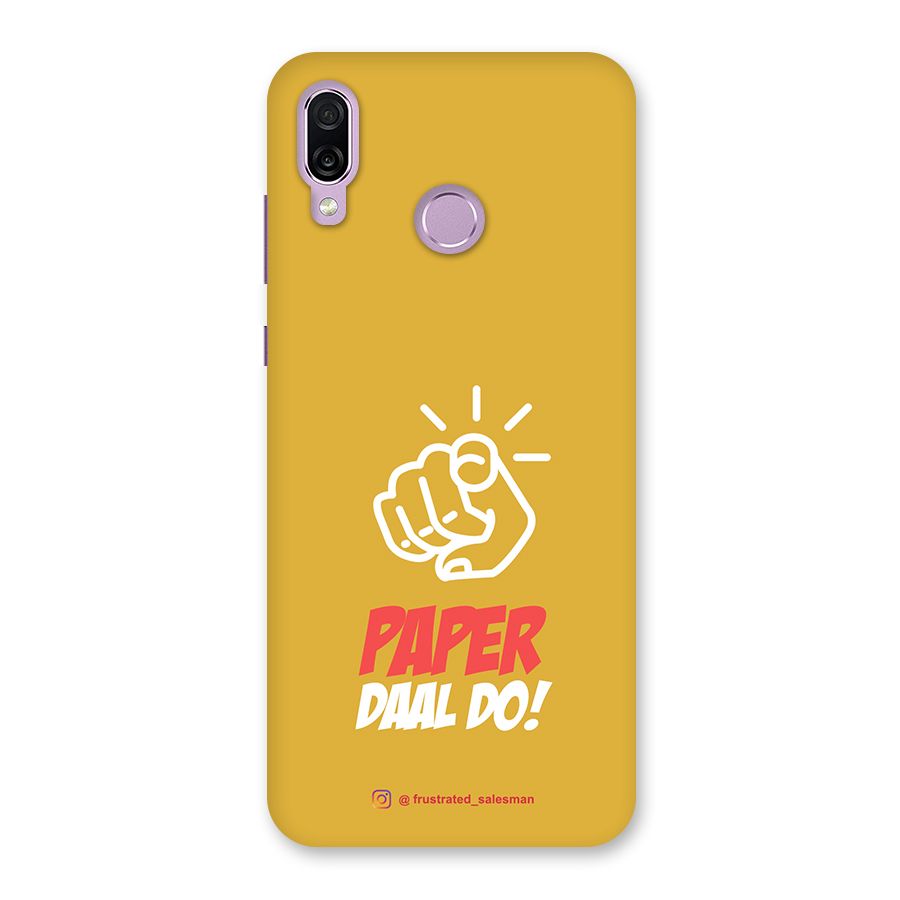 Paper Daal Do Mustard Yellow Back Case for Honor Play