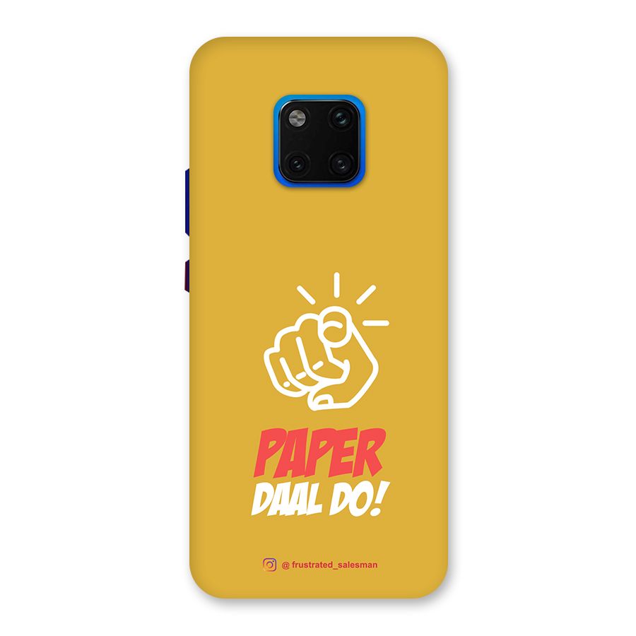 Paper Daal Do Mustard Yellow Back Case for Huawei Mate 20 Pro