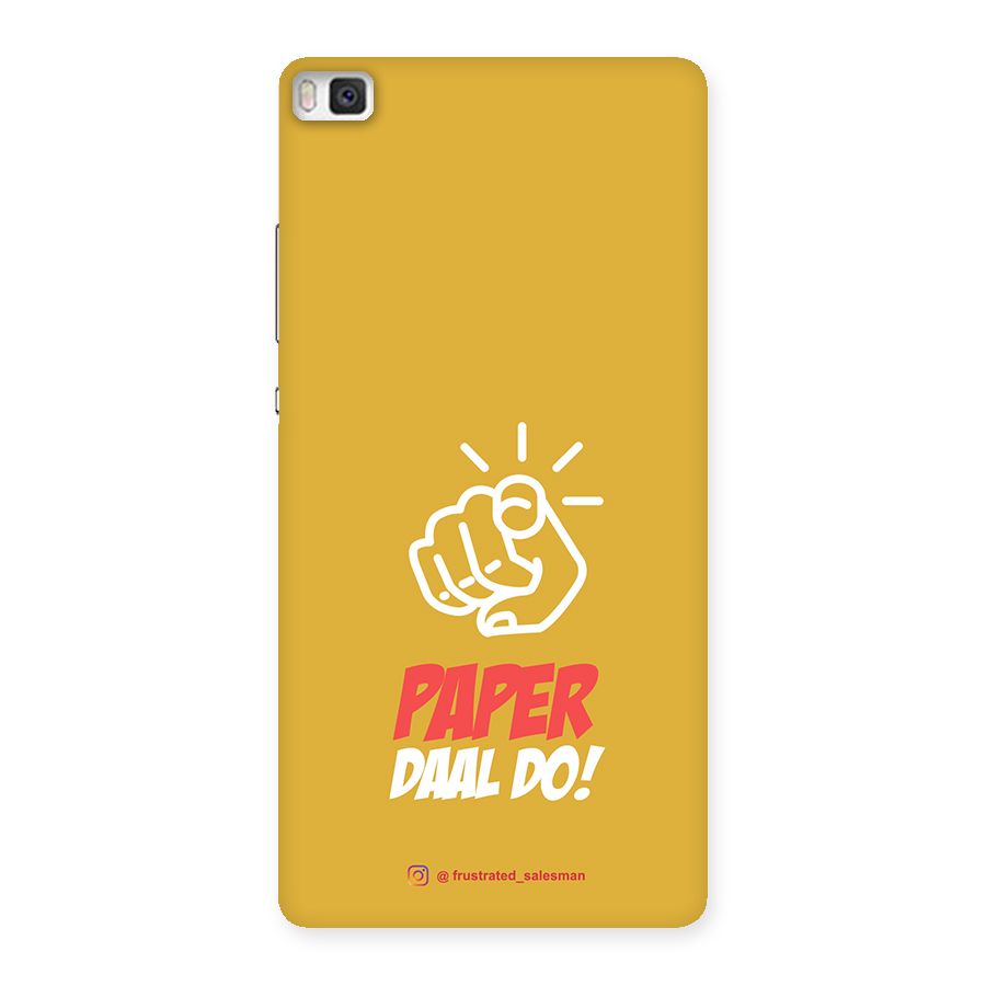 Paper Daal Do Mustard Yellow Back Case for Huawei P8