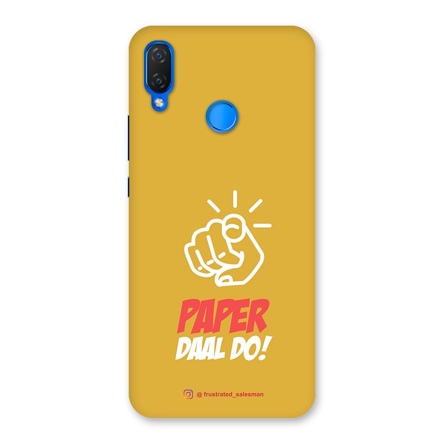 Paper Daal Do Mustard Yellow Back Case for Huawei P Smart+