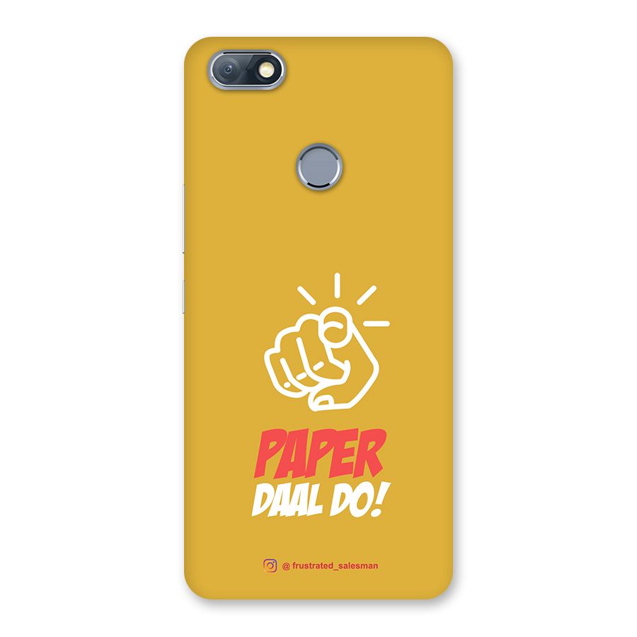 Paper Daal Do Mustard Yellow Back Case for Infinix Note 5