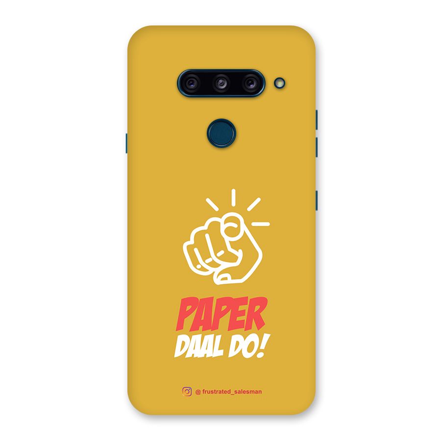Paper Daal Do Mustard Yellow Back Case for LG  V40 ThinQ