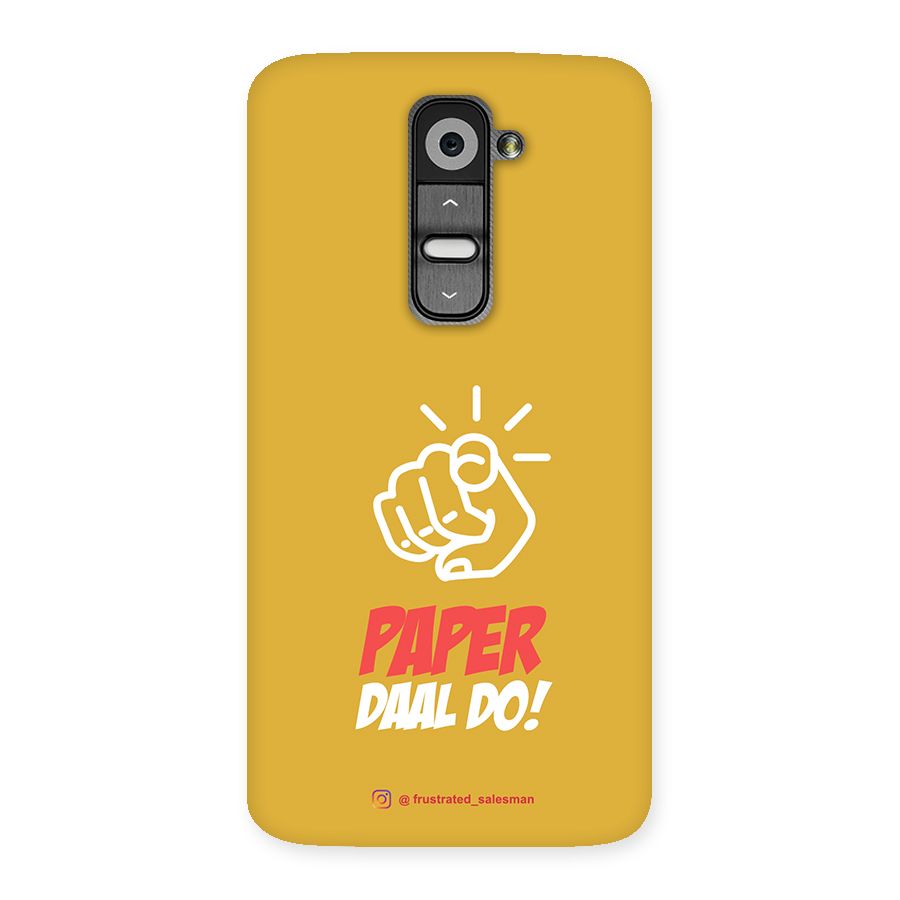 Paper Daal Do Mustard Yellow Back Case for LG G2