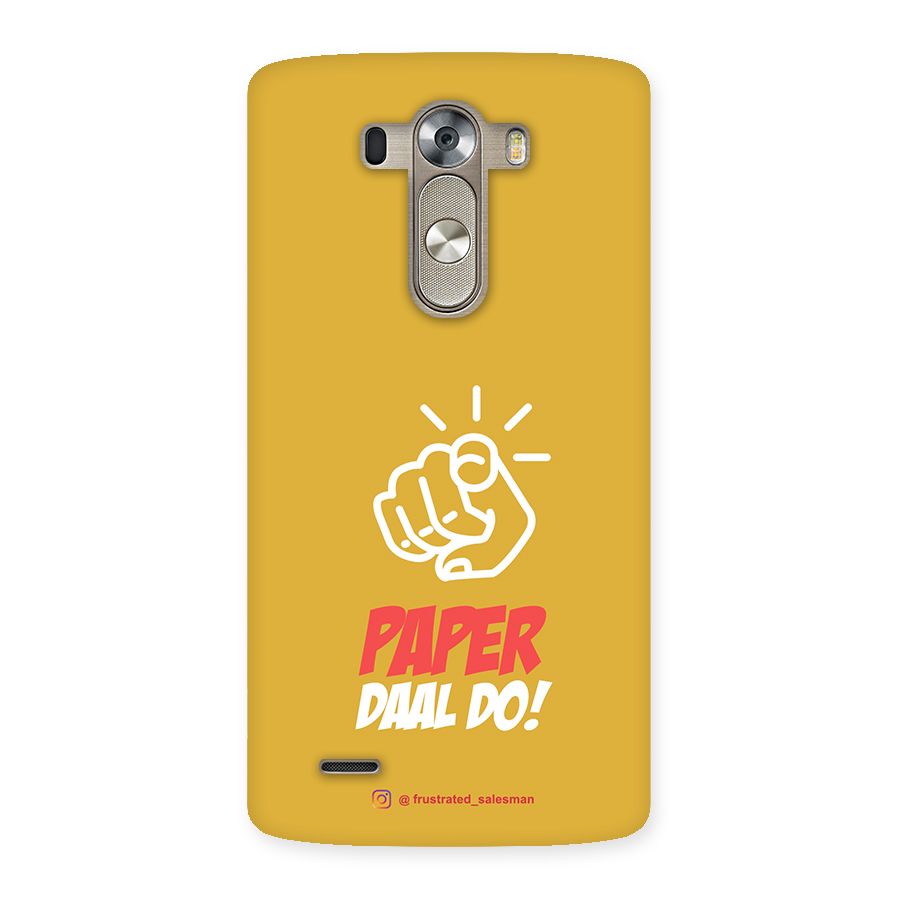 Paper Daal Do Mustard Yellow Back Case for LG G3