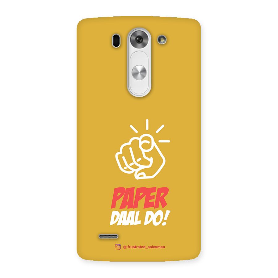 Paper Daal Do Mustard Yellow Back Case for LG G3 Beat