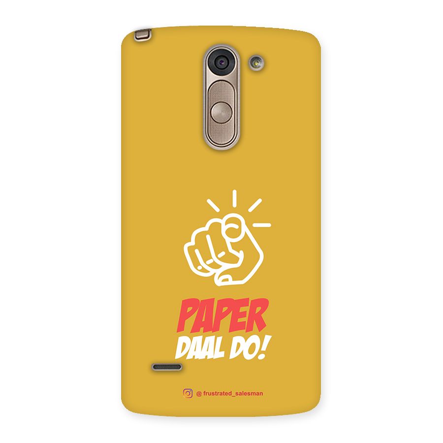 Paper Daal Do Mustard Yellow Back Case for LG G3 Stylus
