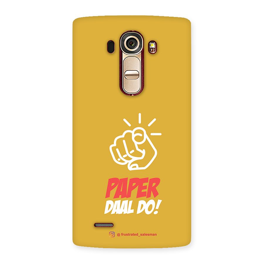 Paper Daal Do Mustard Yellow Back Case for LG G4