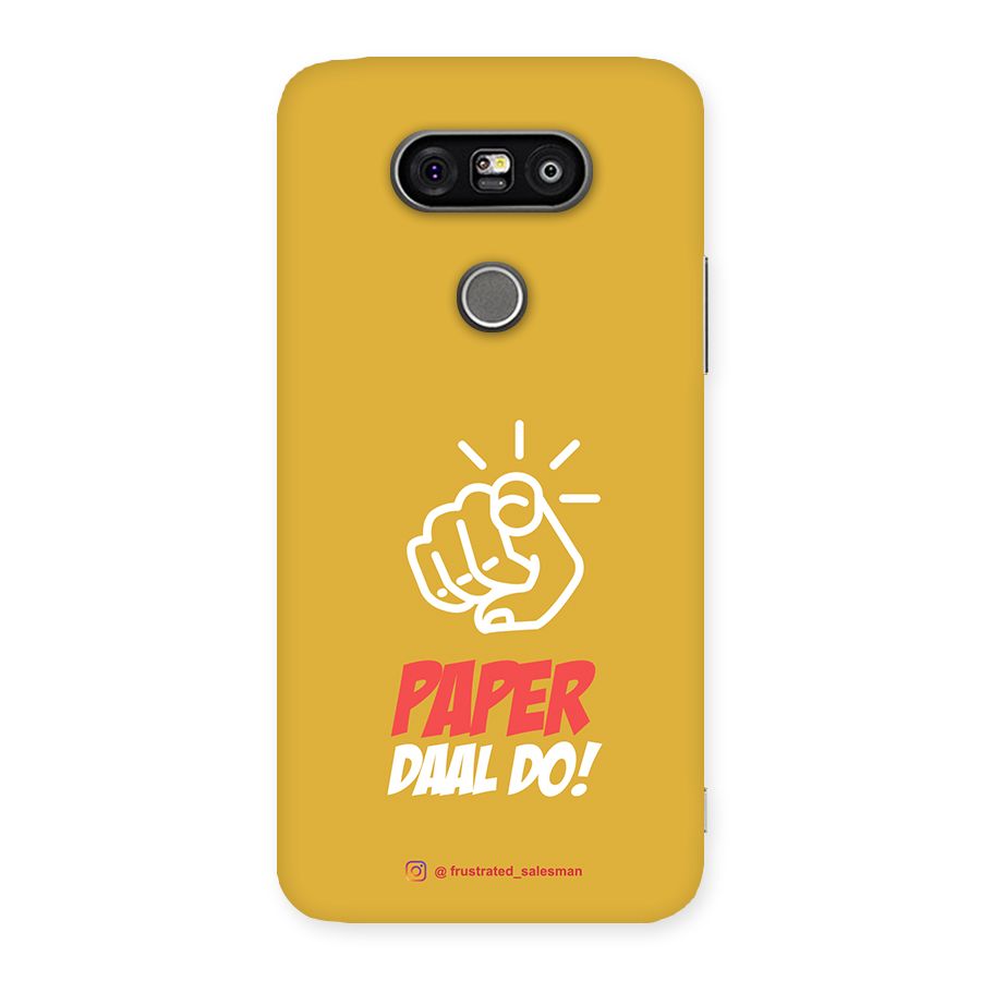 Paper Daal Do Mustard Yellow Back Case for LG G5