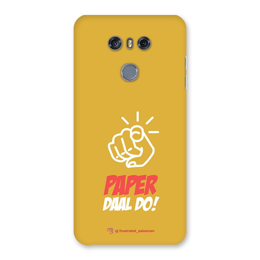 Paper Daal Do Mustard Yellow Back Case for LG G6