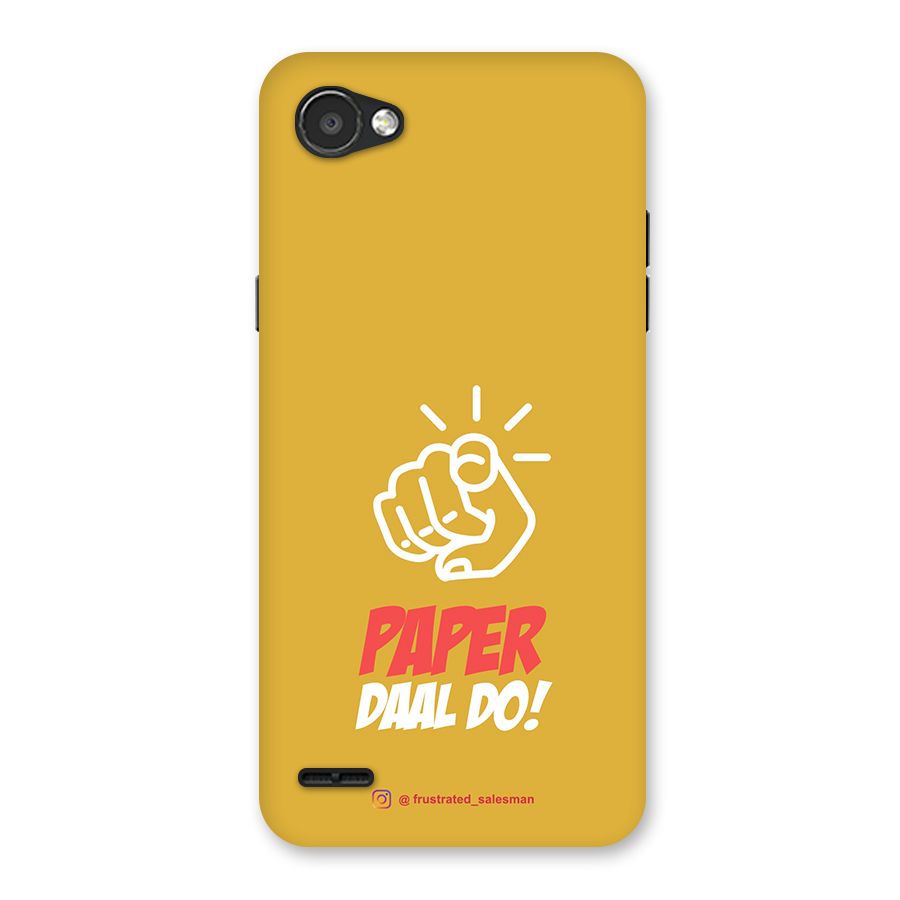 Paper Daal Do Mustard Yellow Back Case for LG Q6