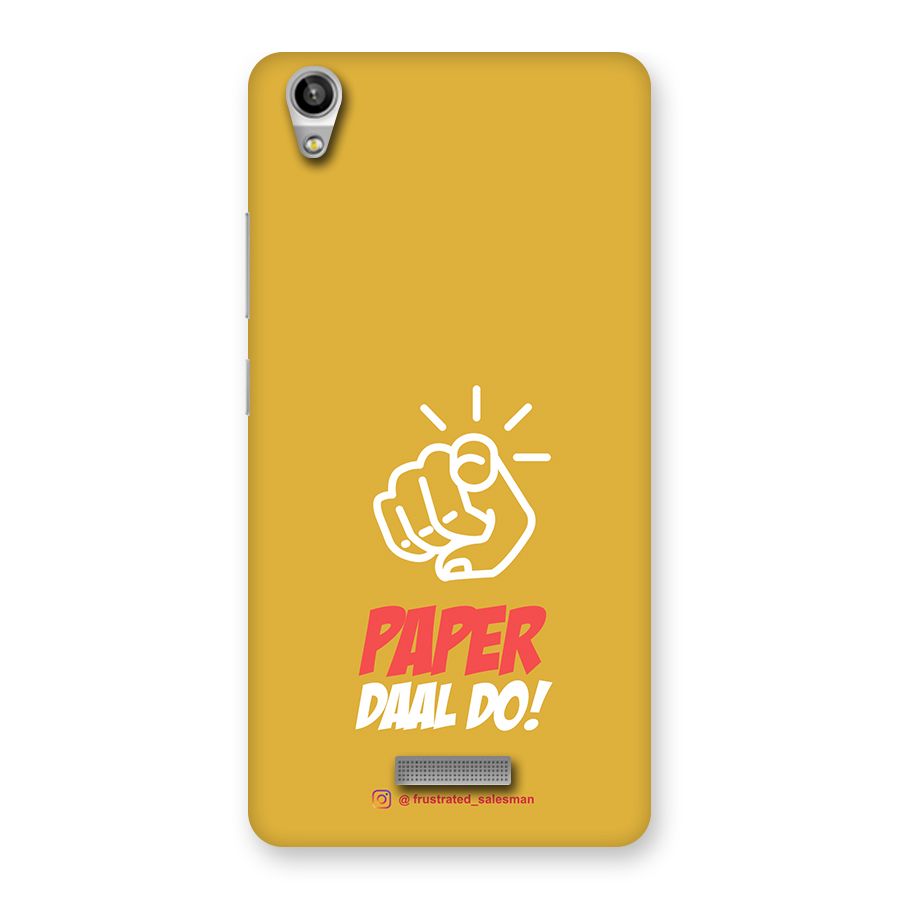 Paper Daal Do Mustard Yellow Back Case for Lava-Pixel-V1