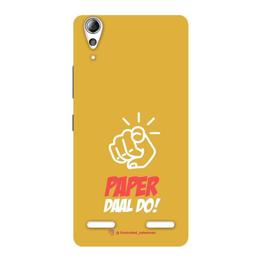 Paper Daal Do Mustard Yellow Back Case for Lenovo A6000