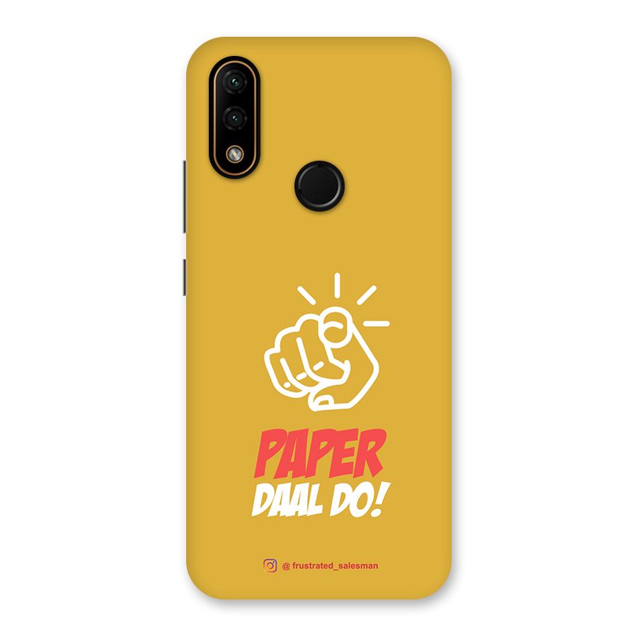 Paper Daal Do Mustard Yellow Back Case for Lenovo A6 Note