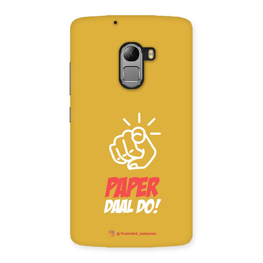 Paper Daal Do Mustard Yellow Back Case for Lenovo K4 Note