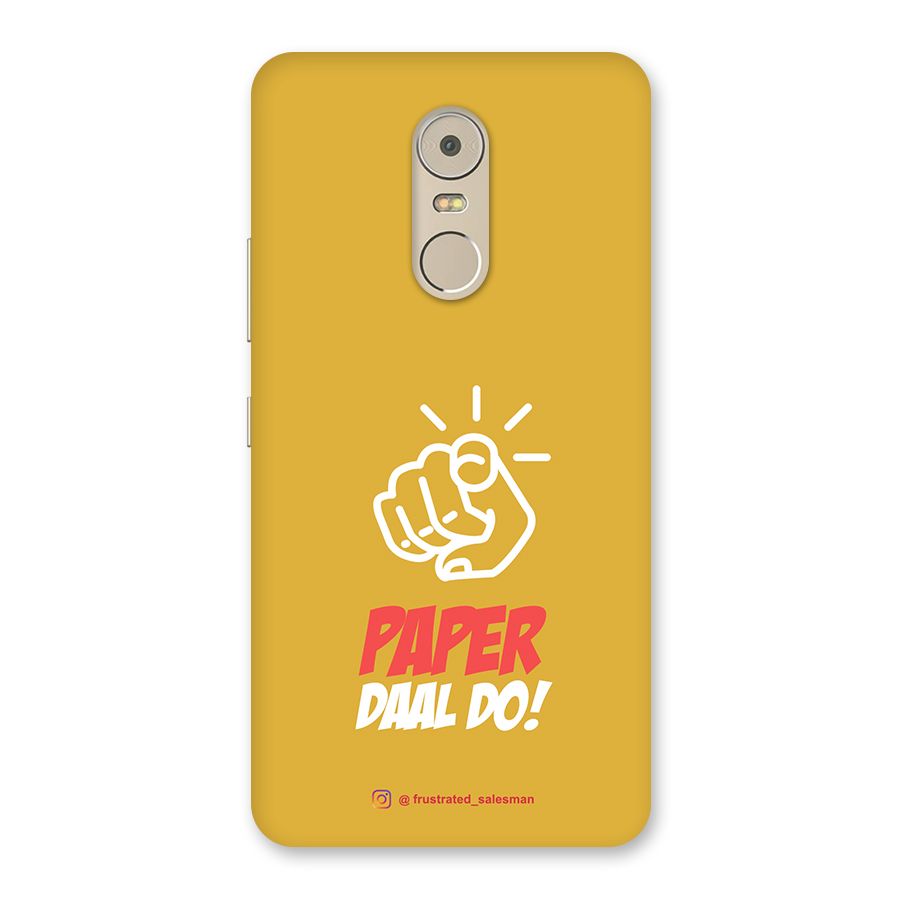 Paper Daal Do Mustard Yellow Back Case for Lenovo K6 Note