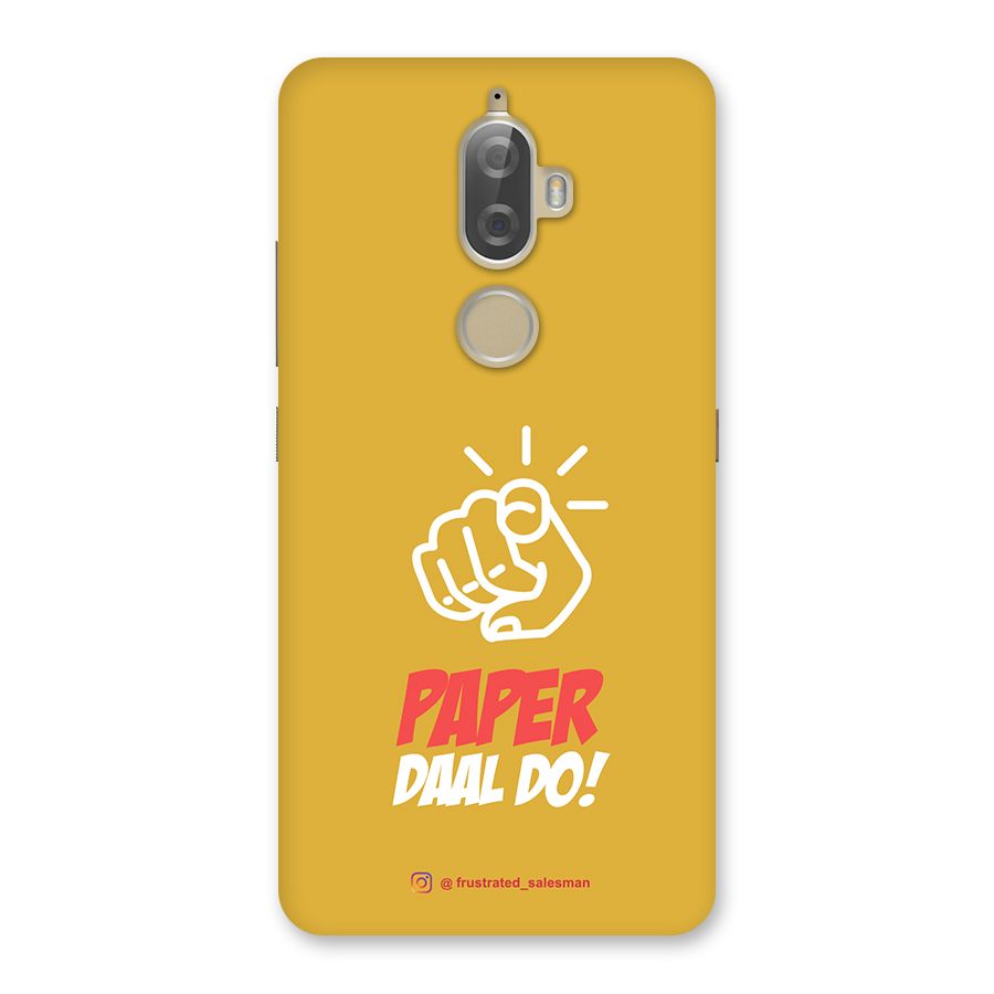 Paper Daal Do Mustard Yellow Back Case for Lenovo K8 Plus