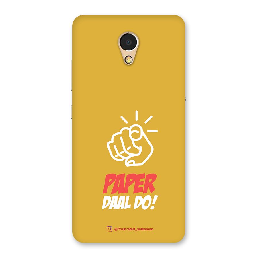Paper Daal Do Mustard Yellow Back Case for Lenovo P2