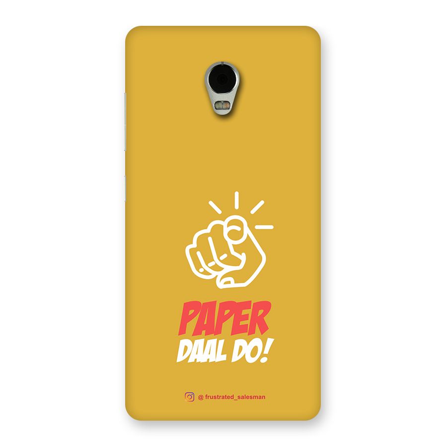 Paper Daal Do Mustard Yellow Back Case for Lenovo Vibe P1