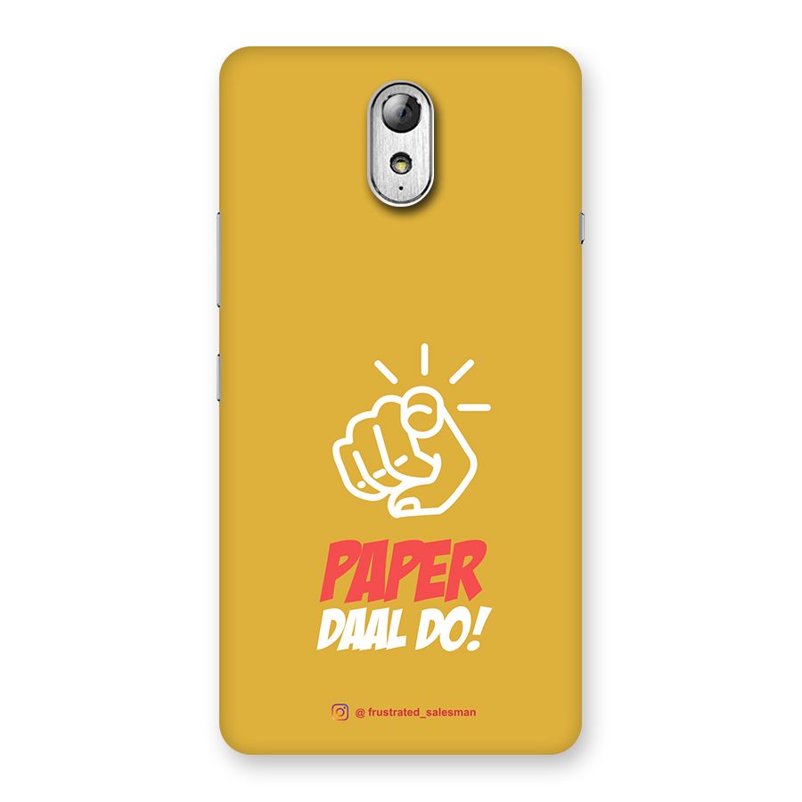 Paper Daal Do Mustard Yellow Back Case for Lenovo Vibe P1M