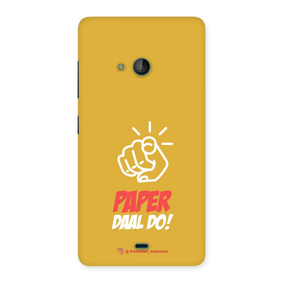Paper Daal Do Mustard Yellow Back Case for Lumia 540