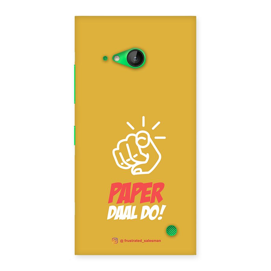 Paper Daal Do Mustard Yellow Back Case for Lumia 730