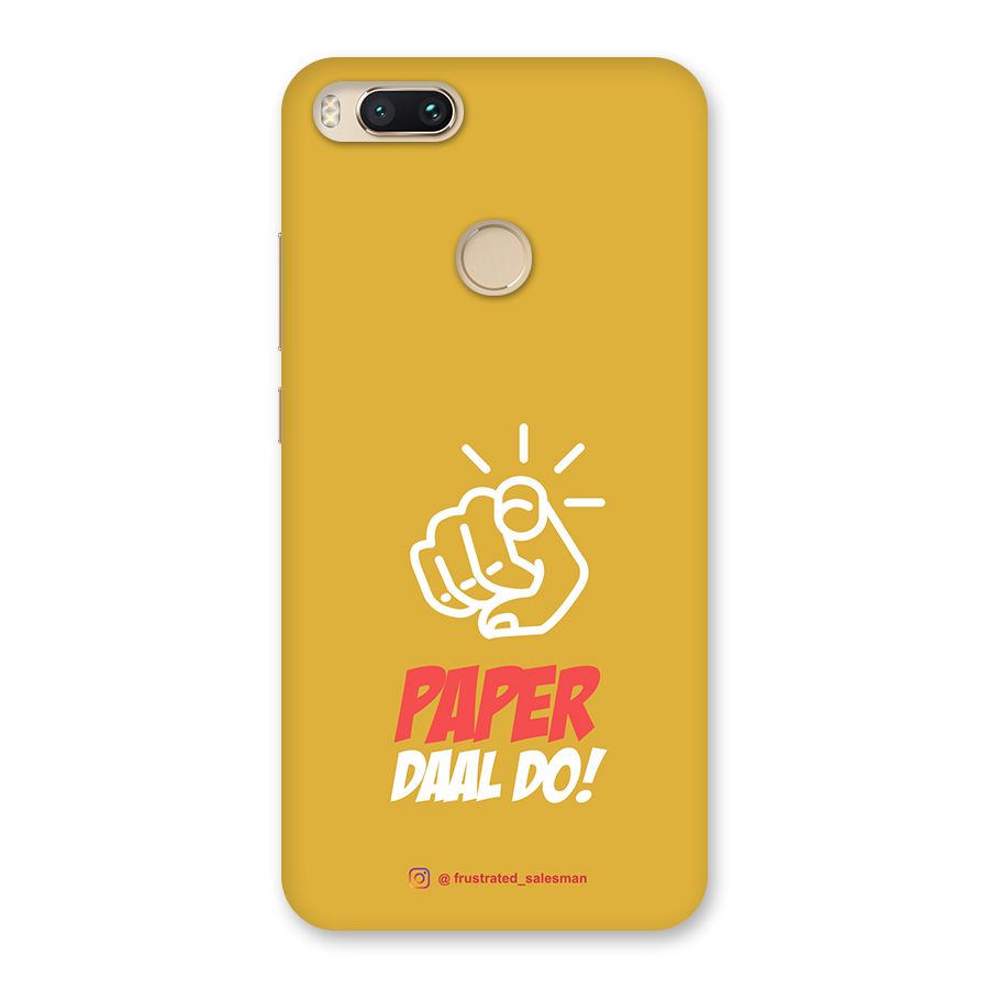 Paper Daal Do Mustard Yellow Back Case for Mi A1