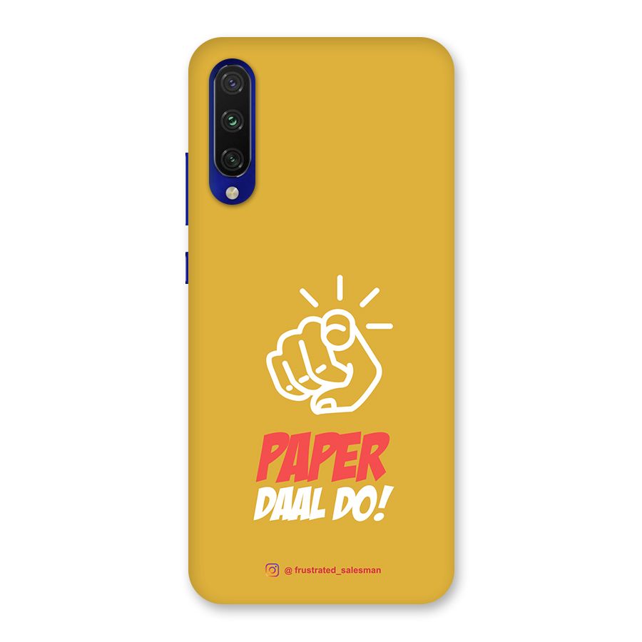 Paper Daal Do Mustard Yellow Back Case for Mi A3