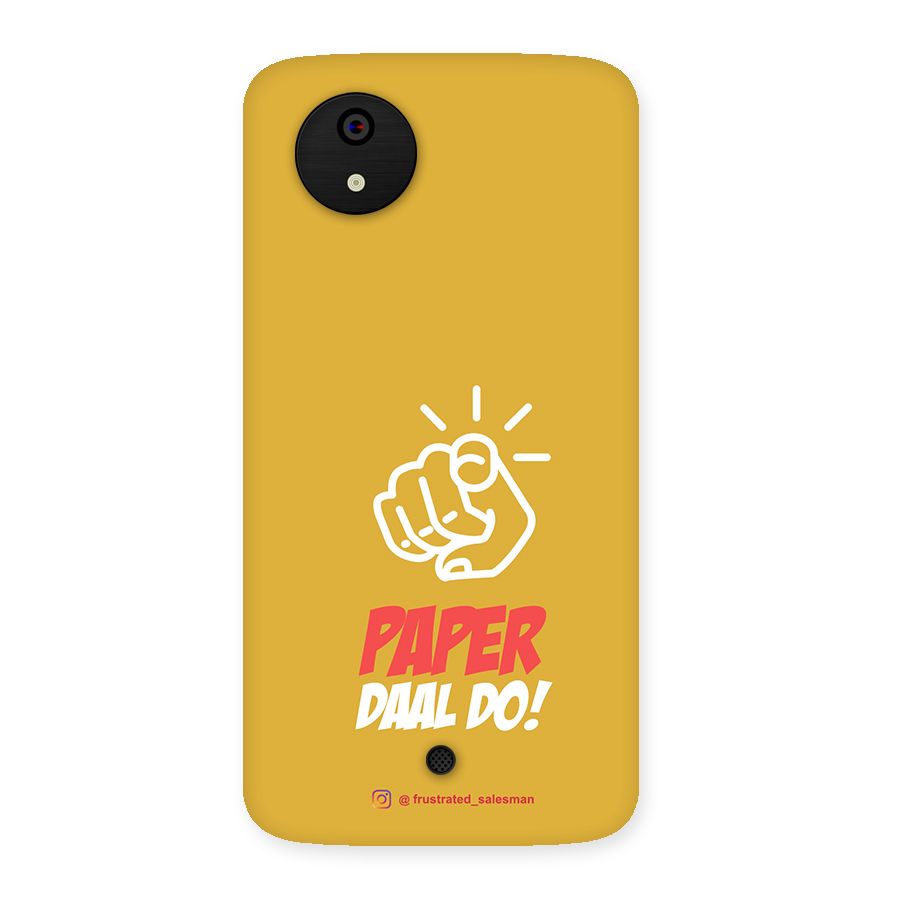 Paper Daal Do Mustard Yellow Back Case for Micromax Canvas A1