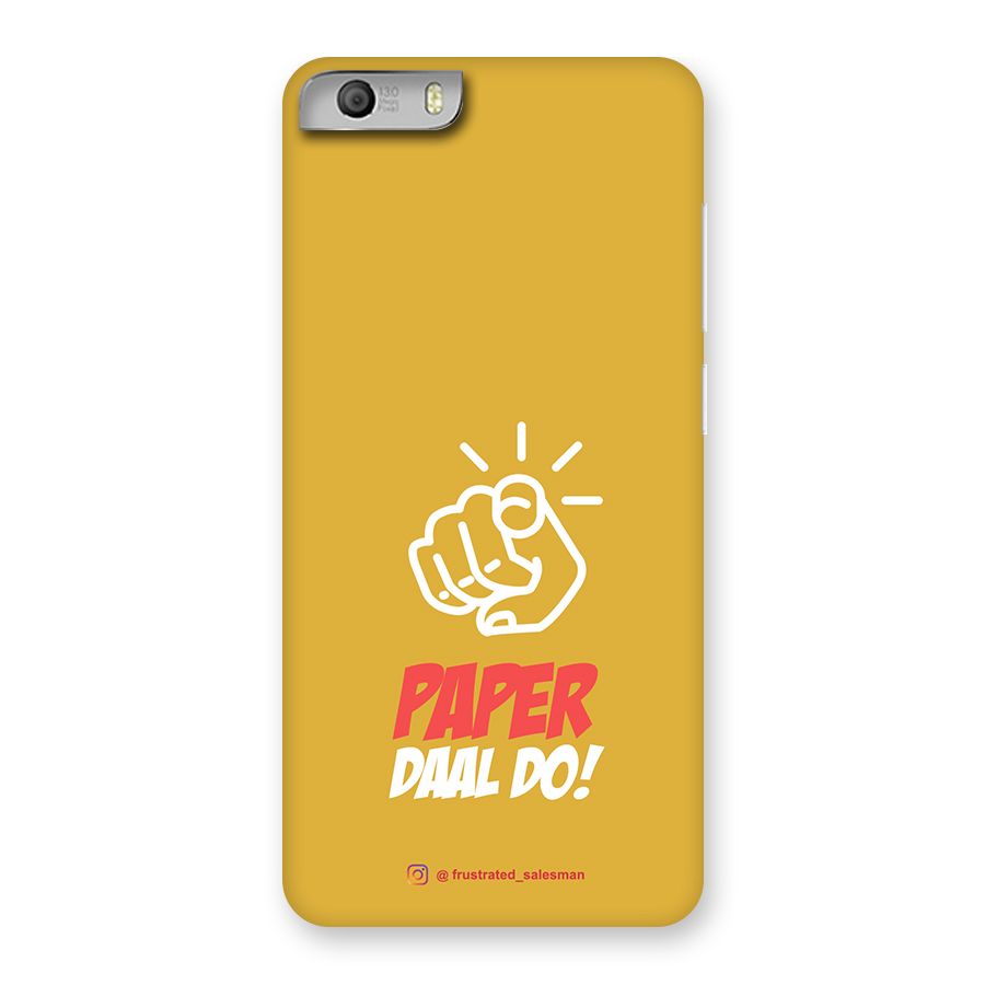 Paper Daal Do Mustard Yellow Back Case for Micromax Canvas Knight 2