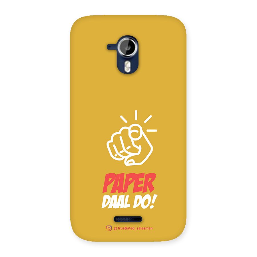 Paper Daal Do Mustard Yellow Back Case for Micromax Canvas Magnus A117