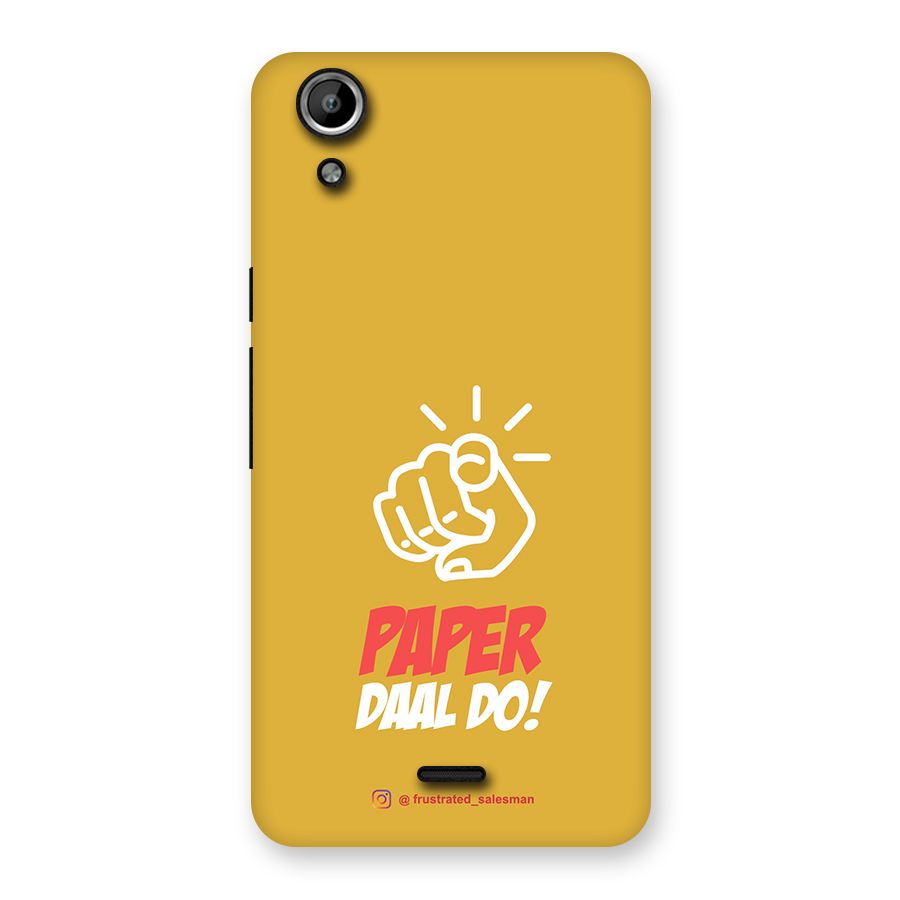 Paper Daal Do Mustard Yellow Back Case for Micromax Canvas Selfie Lens Q345