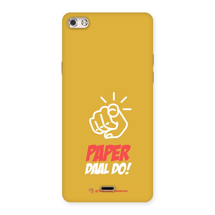 Paper Daal Do Mustard Yellow Back Case for Micromax Canvas Silver 5