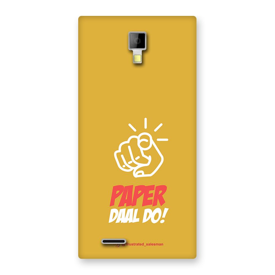 Paper Daal Do Mustard Yellow Back Case for Micromax Canvas Xpress A99